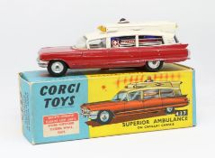 Corgi Toys, Superior Ambulance on Cadillac chassis, 437 boxed.