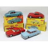 Dinky Toys, four models, Daimler, 146 boxed, Porsche, 182 boxed, Alfa Romeo, 185 boxed, Opel