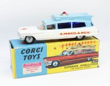 Corgi Toys, Superior Ambulance on Cadillac chassis, 437 boxed.