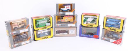 Corgi Classic and other Corgi models including Routemaster buses, Ford model T wagons etc., all