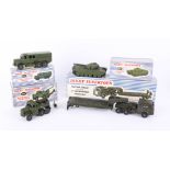 Dinky Super Toys, four models, Recovery Tractor, 661 boxed, Centurion Tank, 651 boxed, Tractor,