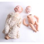 Two Armand Marseille bisque head dolls (2).