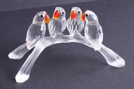 Swarovski Crystal Glass, 'Lovebirds Baby', boxed.
