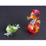 Swarovski Crystal Glass, Lovlots City Park 'Romeo the frog', Lovlots Sea life 'Gina the Seahorse',