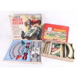 A German tinplate motorway set together with a Airfix motor racing set (2).