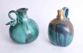 Two Douglas Davis art pottery jugs, height 18cm.