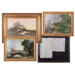 Two prints after Constable, and a letter dated 1604 (3).