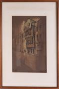 Robert Borlaise Smart, a watercolour signed, Old House, St Andrews Street, Plymouth, 42cm x 25cm.