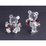 Swarovski Crystal Glass, Kris bear Celebration, Kris bear on Skates (2), boxed.