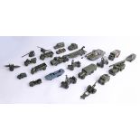 Collection of loose playworn Dinky army vehicles (23).