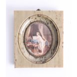 20th century Continental miniature portrait,