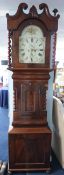 Longcase clock, dial marked J.Richmond-Stockton, 8 day striking movement, night / time repeater,