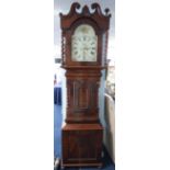 Longcase clock, dial marked J.Richmond-Stockton, 8 day striking movement, night / time repeater,