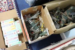 A collection of Airfix models mainly Airplanes also thirteen boxed figures.