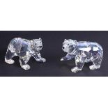 Swarovski Crystal Glass, Annual Edition 2011 'Companion Polar Bear Cubs', boxed.