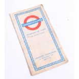 London Underground, a 1960's last edition of the pocket Underground map, designed by Henry.C.Beck.