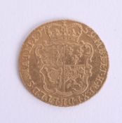 George II 1759 half gold Guinea.