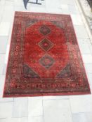 A patterned floor rug label marked 'Afghan', 2.01m x 2.90m.