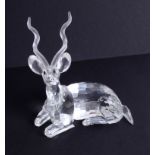 Swarovski Crystal Glass, Annual Edition 1994 Inspiration Africa, 'The Kudu', boxed.