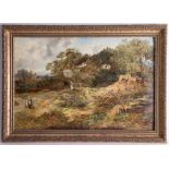 William Henry Pike (1846-1908), oil on board 'In the Valley of Polgooth, St Austell', signed, 29cm x