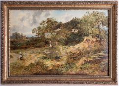 William Henry Pike (1846-1908), oil on board 'In the Valley of Polgooth, St Austell', signed, 29cm x