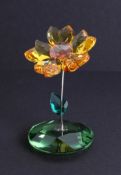 Swarovski Crystal Glass, 'Rocking Flower-Joy' (sunflower), boxed.