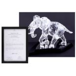Swarovski Crystal Glass, 'Elephant', limited edition 3737/10,000, with carry case.
