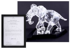 Swarovski Crystal Glass, 'Elephant', limited edition 3737/10,000, with carry case.