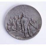 A large Mayflower 1970 commemorative medallion 'Landing of the Pilgrims, 1620'.