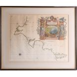 A sea chart, marked 'To the Right Honourable Thomas Earl of Pembroke' by Captain Grenvile Collins,