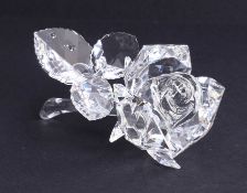Swarovski Crystal Glass, 'Rose' (damaged re-glued), boxed.