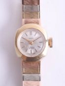 Incabloc, a 14ct, tri coloured gold ladies wristwatch, approx 21g.