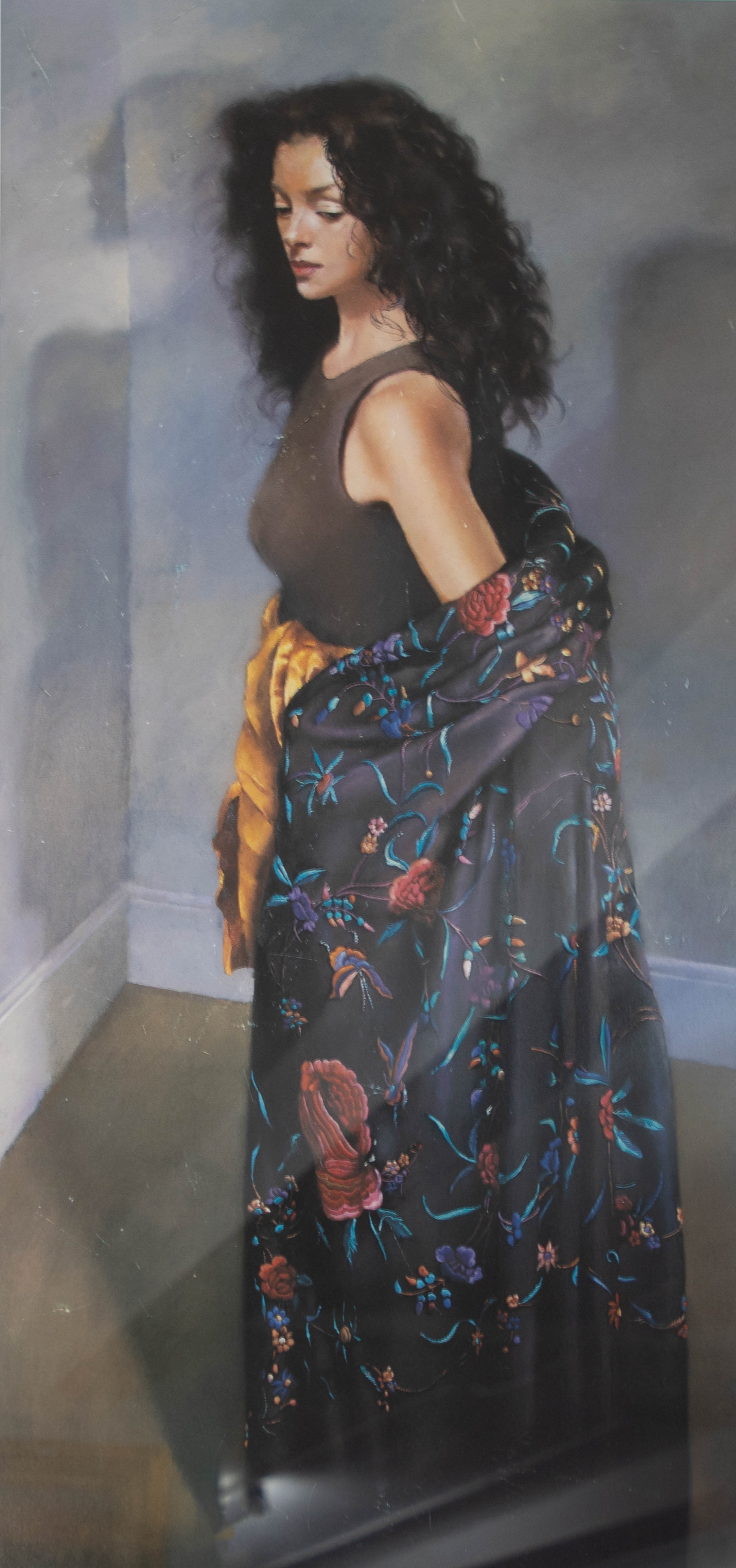 Robert Lenkiewicz (1941-2002), print, 'Anna with Black Shawl' signed limited edition 328/475, framed - Image 2 of 2