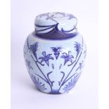 Moorcroft, a 'Florian' ginger jar with cover, stamped 'AB, 2002', height 16cm.