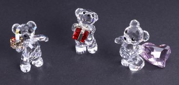 Swarovski Crystal Glass, Kris bear With You, Kris bear A Gift For You and Kris bear Birthday Cake (