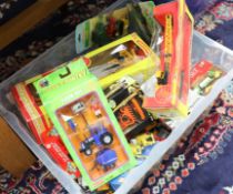 A mixed collection tractor models including Jaditoys, Matchbox etc.