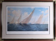 J.Steven Dews, signed edition print 445/850 'Britannia 1933', framed in a 'marine' frame and