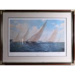 J.Steven Dews, signed edition print 445/850 'Britannia 1933', framed in a 'marine' frame and