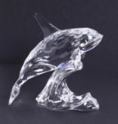 Swarovski Crystal Glass, 'Orca', boxed.