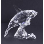 Swarovski Crystal Glass, 'Orca', boxed.