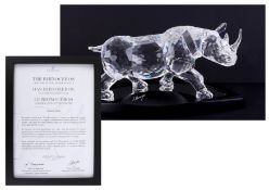 Swarovski Crystal Glass, 'Rhinoceros', limited edition 08421/10,000, with carry case.