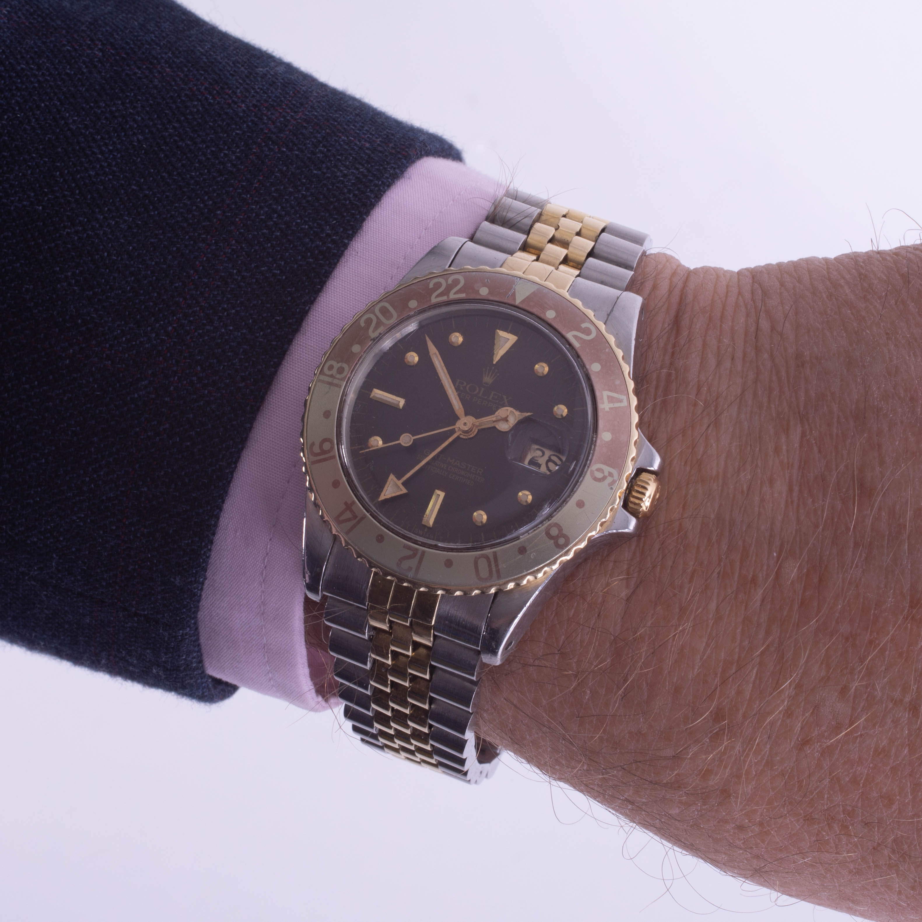 Rolex, GMT Master Root Beer Oyster Perpetual wristwatch, circa 1980's, with gold and stainless steel - Image 4 of 12