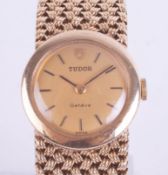 Tudor, a ladies 9ct yellow gold wrist watch, the dial marked Geneva.