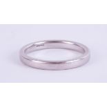 A platinum wedding band, size N, 4.80g (to match lot 75).