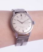 Omega, a vintage gents stainless steel Seamaster 30 wristwatch with baton numerals.