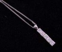 An 18ct diamond set pendant necklace.