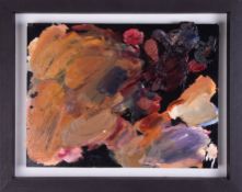 Robert Lenkiewicz, an original artist's palette in a black frame, overall size 30cm x 39cm with