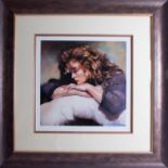 Robert Lenkiewicz, signed edition print 'Study of Lisa', 360/750, with certificate, 40.8cm x 40.8cm,