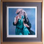 Robert Lenkiewicz, signed edition print, 'Bella with the Painter', 317/550, with certificate, 57.5cm