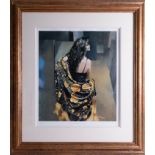 Robert Lenkiewicz, signed print, 'Karen with Bronze Shawl', edition number 327/500, framed and